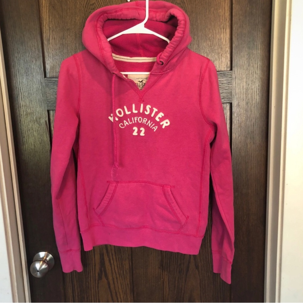 Y2k hollister pink sweatshirt hoodie - medium